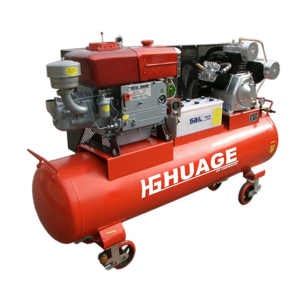 Industrial 35CFM 250 psi 15HP diesel Engine air Compressor