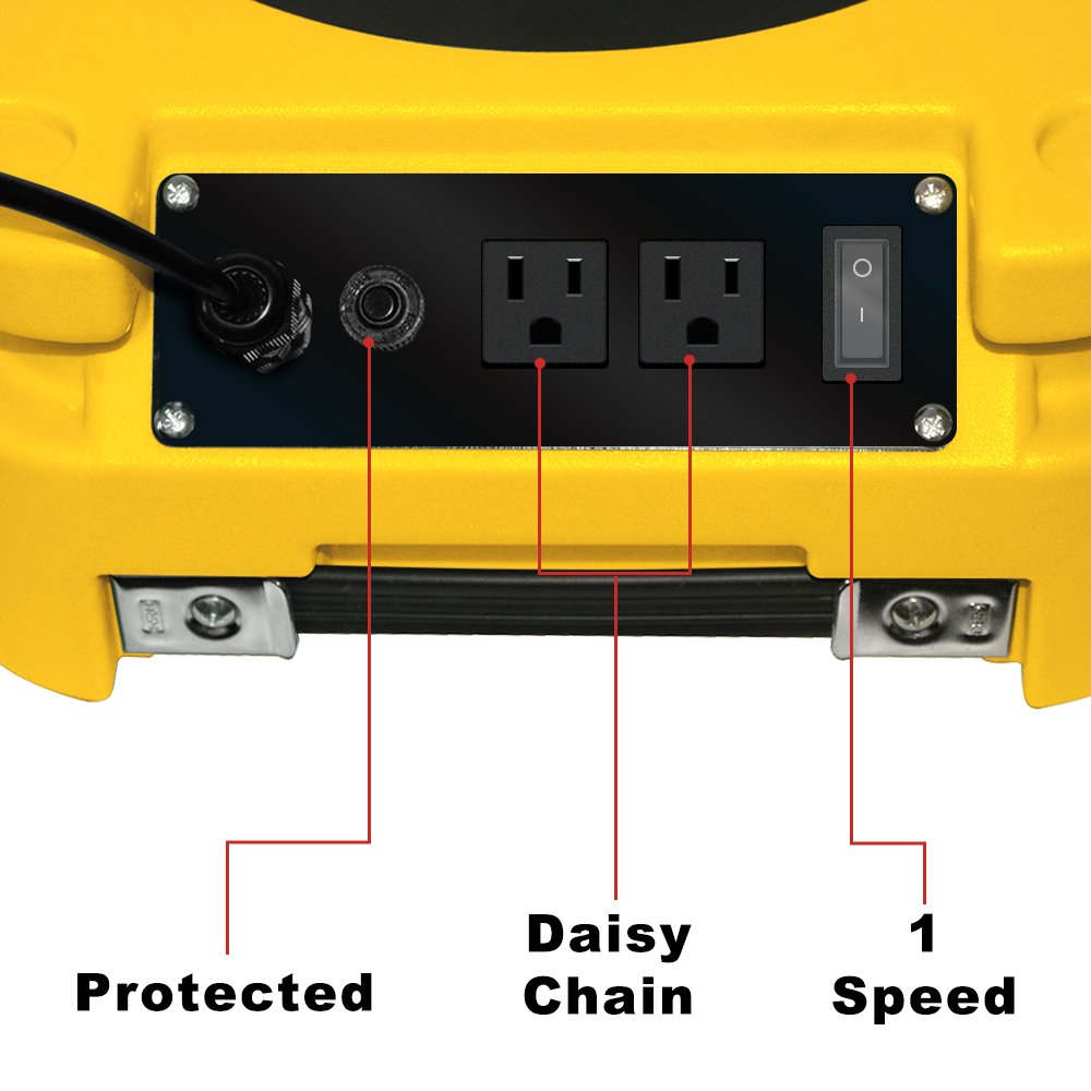 800CFM Portable Handle Daisy Chain Compact Commercial Flat Blower Fan 110W Low Profile Air Movers Floor Drying Electric