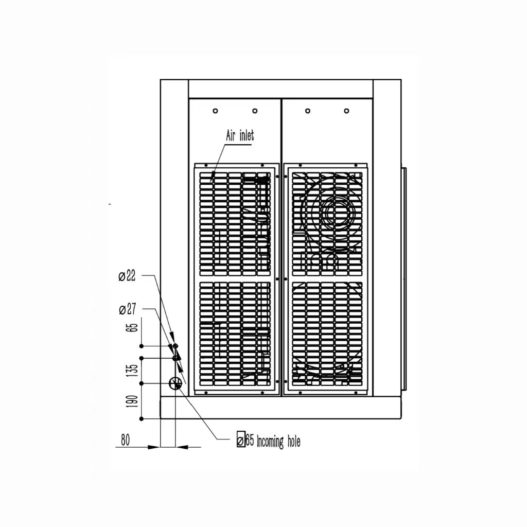 Saving Energy UNITED 1.25Mpa 110KW 380V 50Hz Two-stage Air Cooled 15.2m³/min Fix Speed Screw Air Compressor