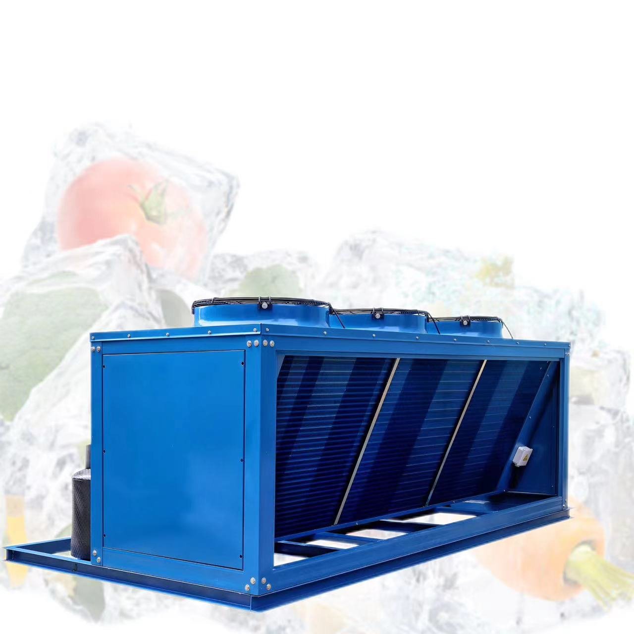 V-Shaped Air-Cooled Unit Condenser New and Used Condition for HVAC & Cold Room and Marine Application Industrial Condensing Unit