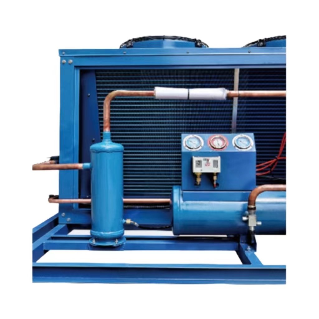 V-Shaped Air-Cooled Unit Condenser New and Used Condition for HVAC & Cold Room and Marine Application Industrial Condensing Unit