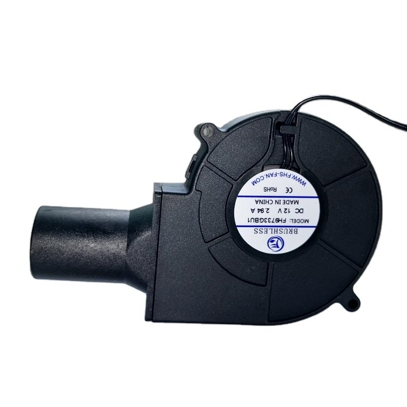 Large Air Volume Centrifugal Air Blower Fan Round Outlet With Speeds Controller 97mm 9733 Bbq Small Blower Fan