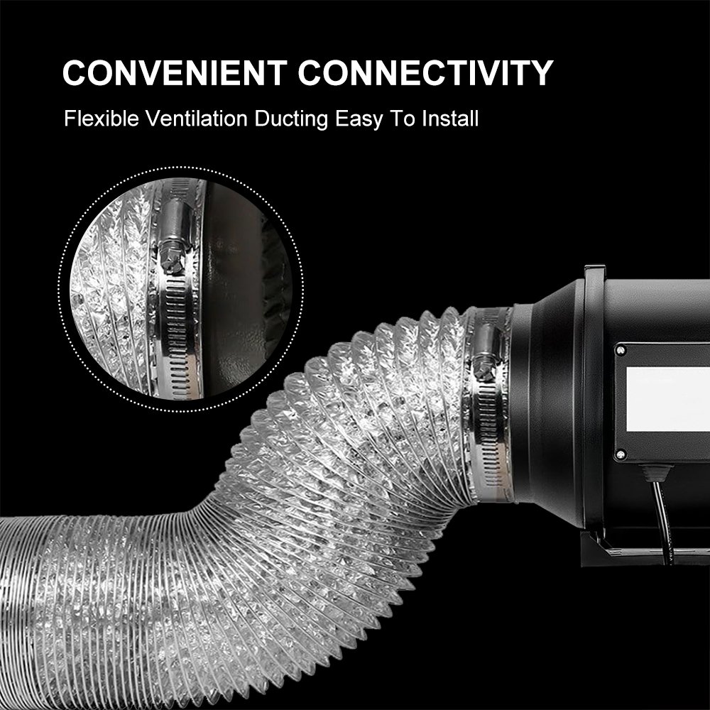 Factory High Quality Aluminum Flexible Air Condition Duct Air Vent Air Ventilation Pipe Tube Metallized Polyester Flexible Duct