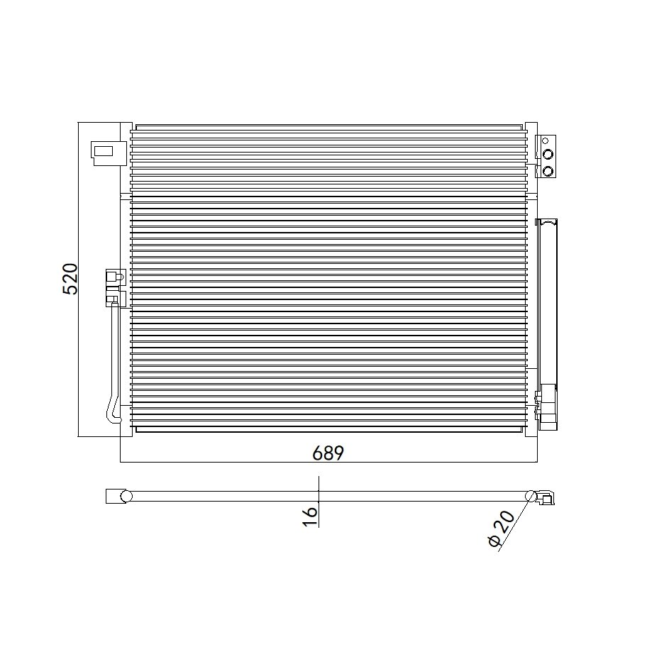 Aftermarket Car Auto Air Conditioning System Auto AC Condenser for JEEP GRAND CHEROKEE OEM 55038003AE
