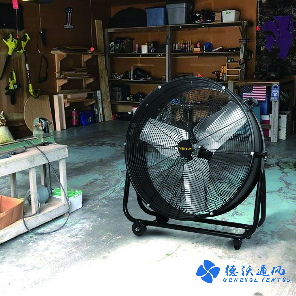 24'' Portable Quiet Heavy Duty Garage Cool air Shop Warehouse Industrial Blower Drum Fan 110V 120V