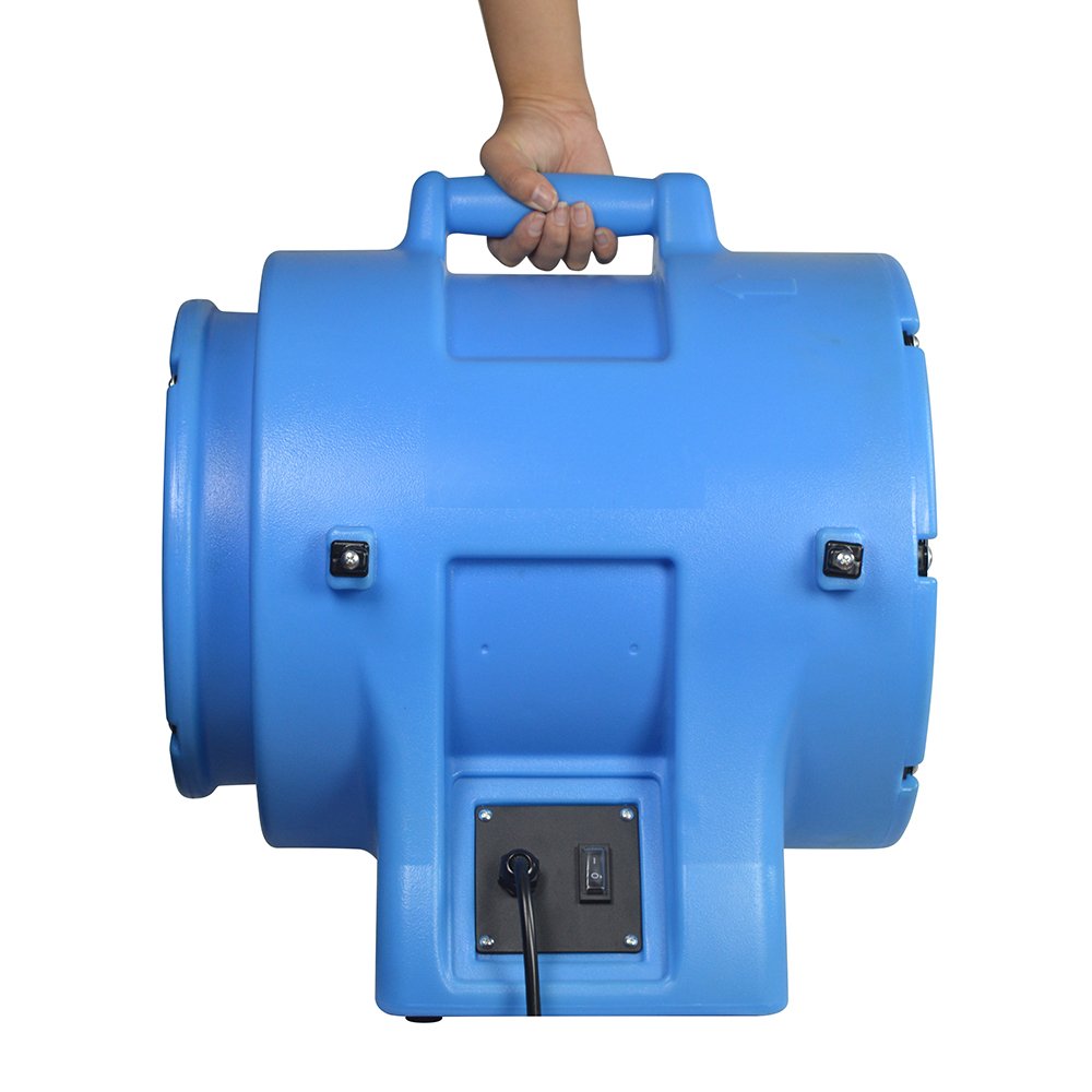 12 Inch High Pressure Axial Blower Fan Plastic Ventilation Air Mover Exhaust Industrial Confined Space Hoses and Canister