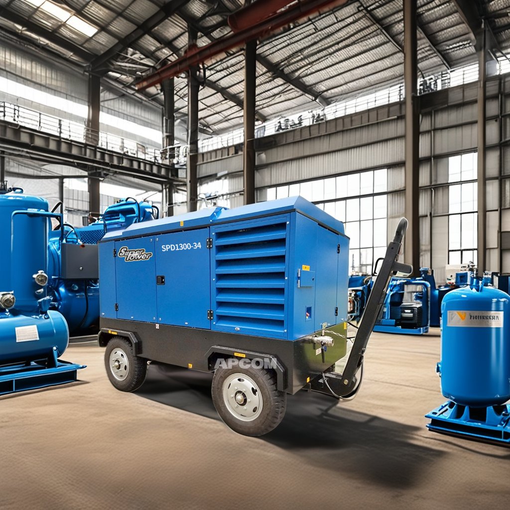 APCOM 175-900 Cfm 7bar 8bar 10bar 12bar 13bar 16bar diesel Screw air Compressors diesel Engine De Ar 8 10 12 13 15 bar Compresor