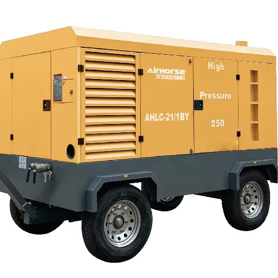 High Efficiency Industrial-Grade Powerful Reliable New Design Diesel Screw Air Compressor 10m3/min 8bar 78kw for Mining Rigs