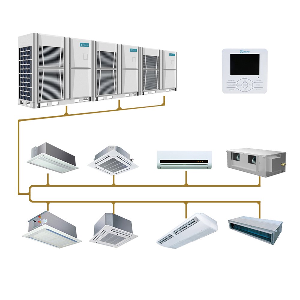 DC Inverter Central Air Conditioning Multi Zone Split Cassette Condenser Water Cool VRF VRV System Air Conditioner