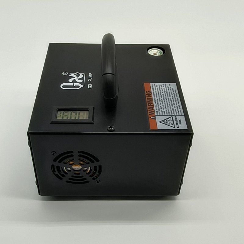 GX-E-CS1 300bar Piston 12V Portable Compressor With Fan Cooling for Hunting for Diving High Pressure air Compressor