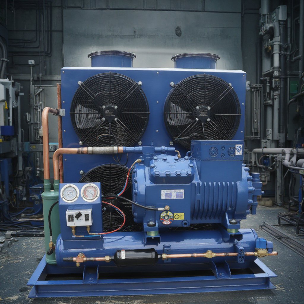 Huarui 10 Ton Air-Cooled Condensing Unit New Condition Energy Saving Technology Refrigeration Cold Rooms Blast Freezers