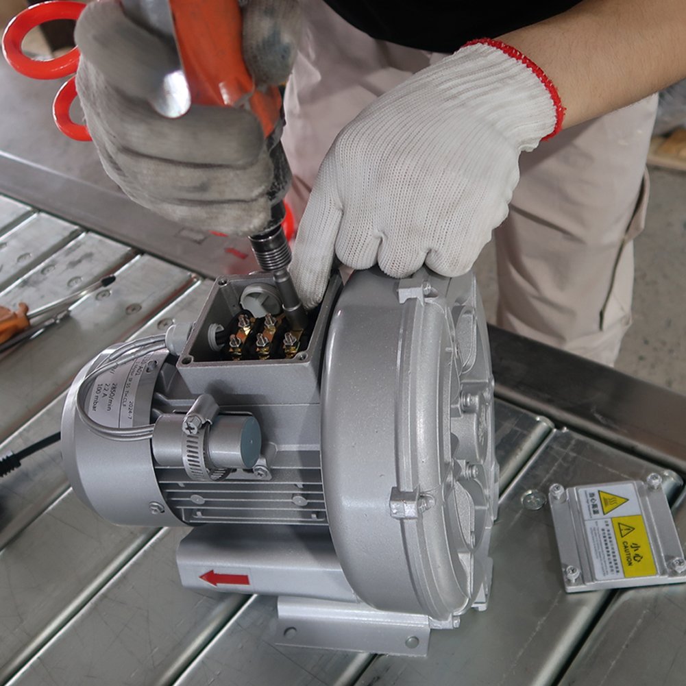 Single Stage Regenerative Blower 0.55kw 220v High Pressure Air Pump Vortex Side Channel Ring Blower for Fish Prawn Pond Aeration