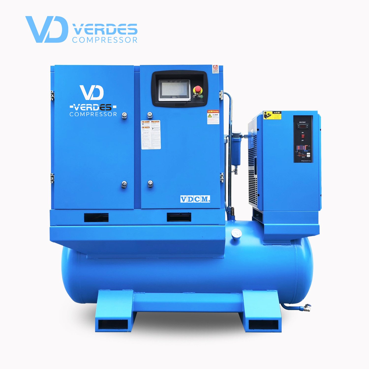 Verdesair 8bars 10bars 15 Bars 16 Bars Industrial Rotary Screw Type Compressor With air Drier Compresseur De Compresseur