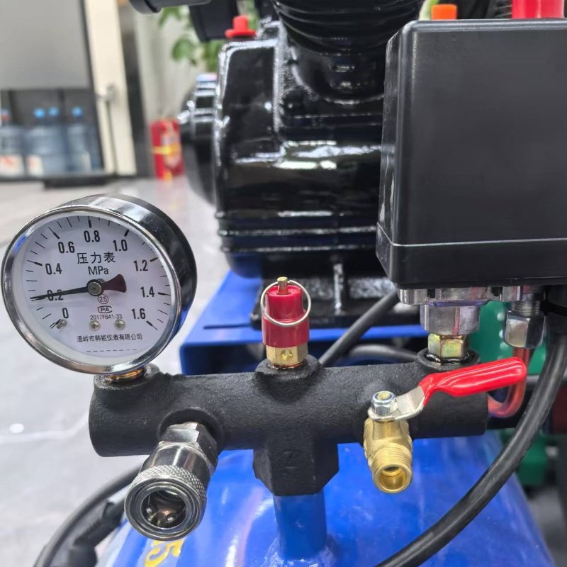 Portable 3HP 2.2KW Industrial Belt Drive Air Compressor 960RPM Speed with 250L/min 8bar Painting-Gas Powered Core Tank Component