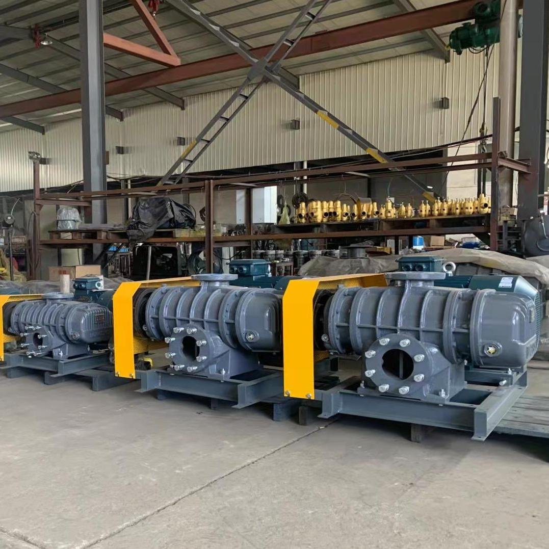 Factory Customized 380v Three Lobe High Pressure Air Blower for Fish Farming Pond