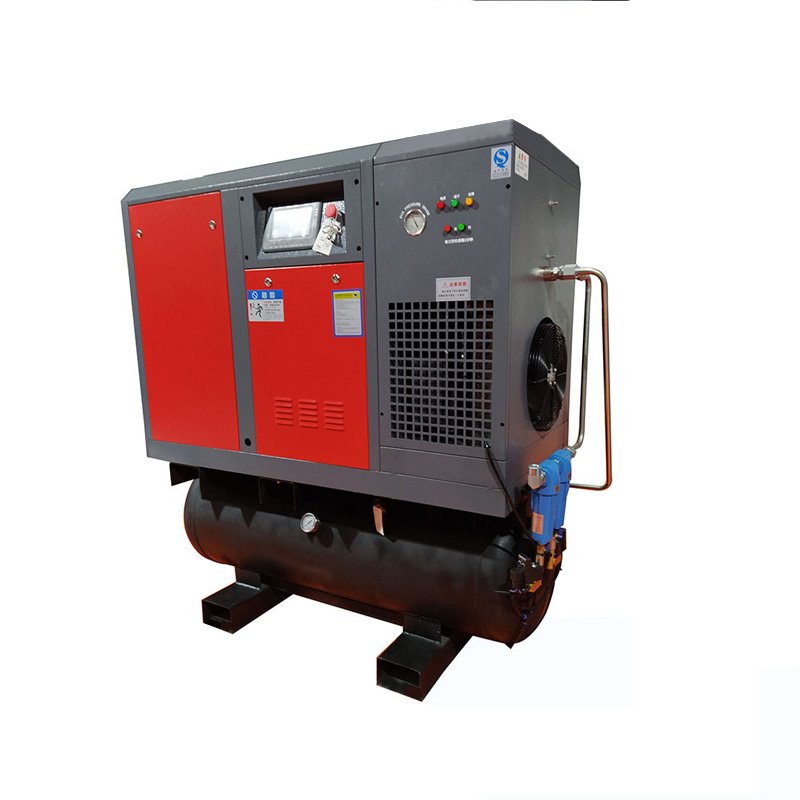 China 16bar 15kw 20hp All in One Rotary Screw Industrial Air Compressors With Air Tank for Fiber Laser