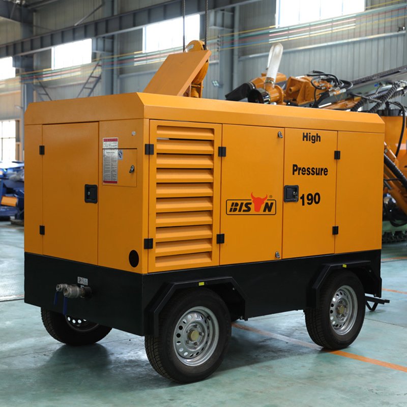 Electric AC Power Mobile 18.5kw 25hp 7bar 8bar 10bar 3 Phase Single Stage Screw air Compressor With ISO Certificate With Wheel