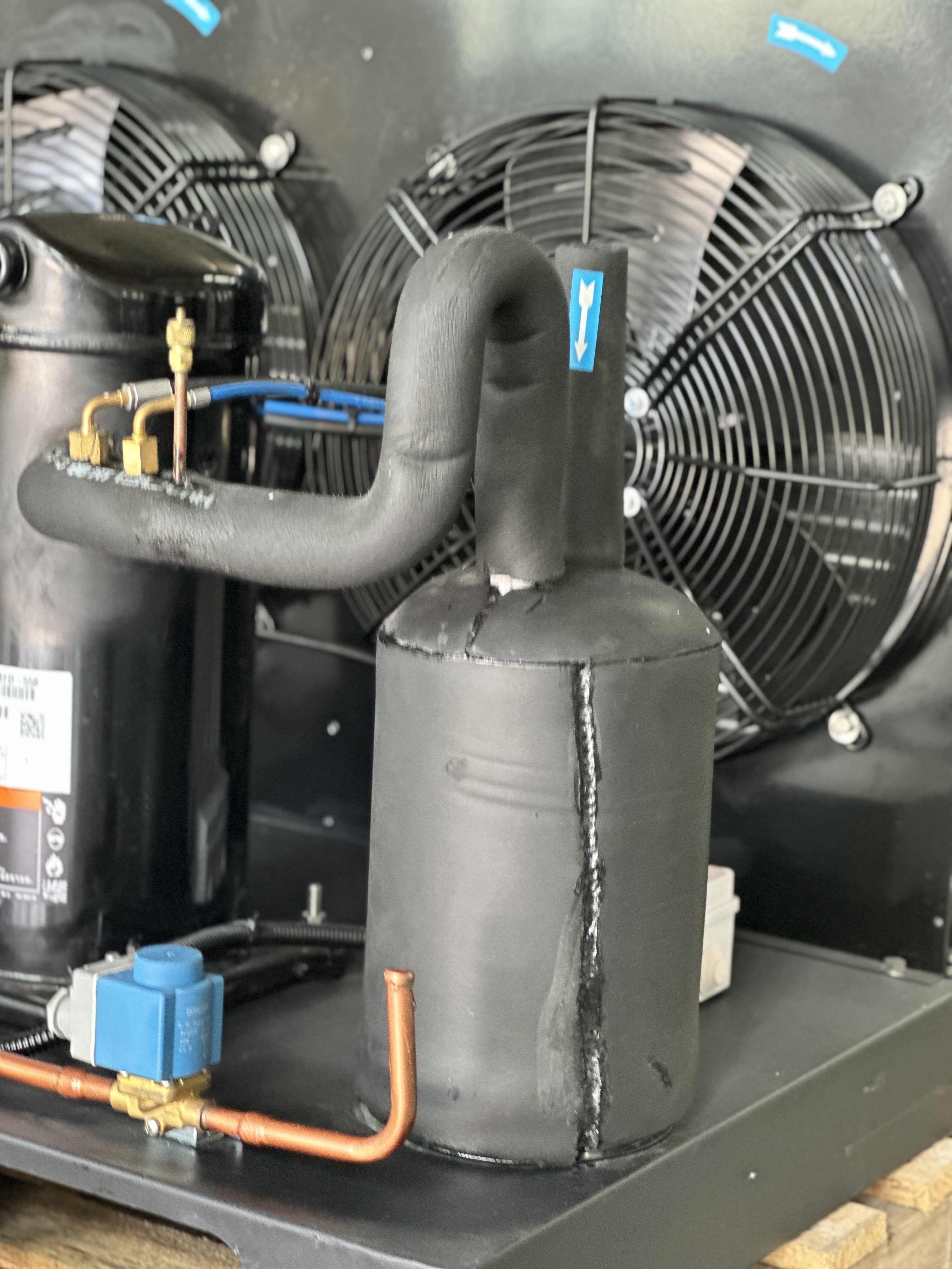 6HP Open Type Air Cooled Condensing Unit Bizter Compressor R410A Refrigeration Freezer Room Core Motor Gear Cold Rooms