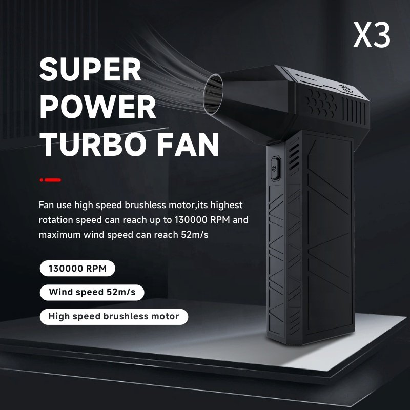 Compressed Air Duster - 130000RPM Electric Air Duster for Cleaning Keyboard&PC 3 Gears Adjustable Rechargeable Blower