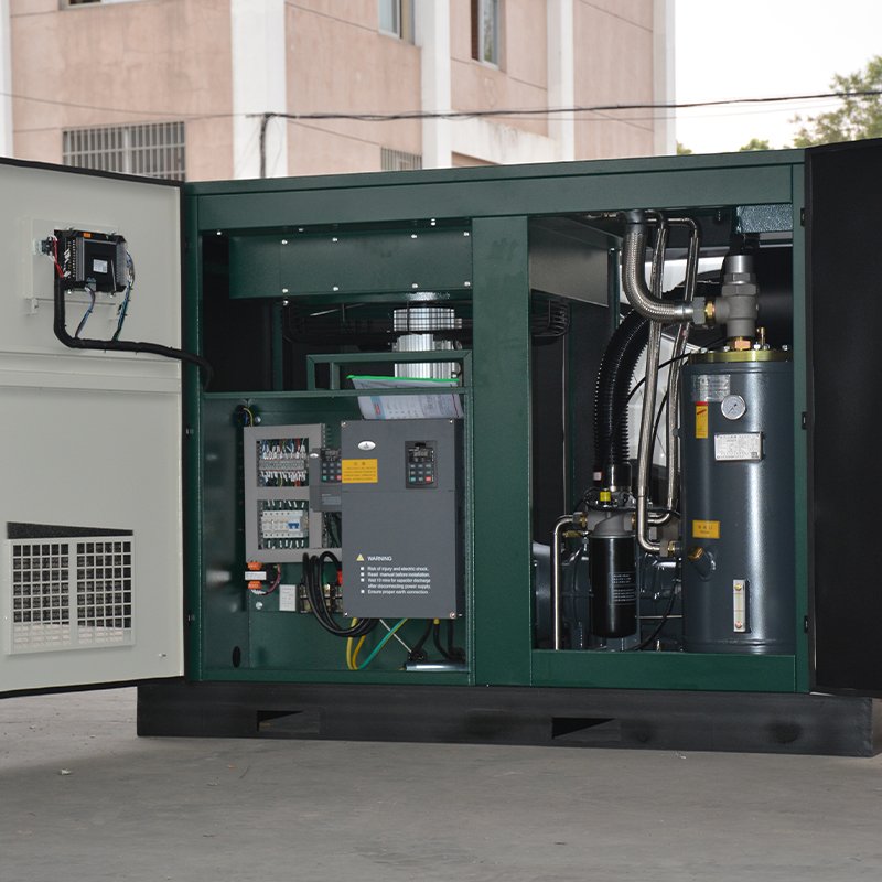 Two Stage Compressed Variable-frequency Type PMVF Electric Screw Air Compressor Rotary Ac Power Screw Air Compressor