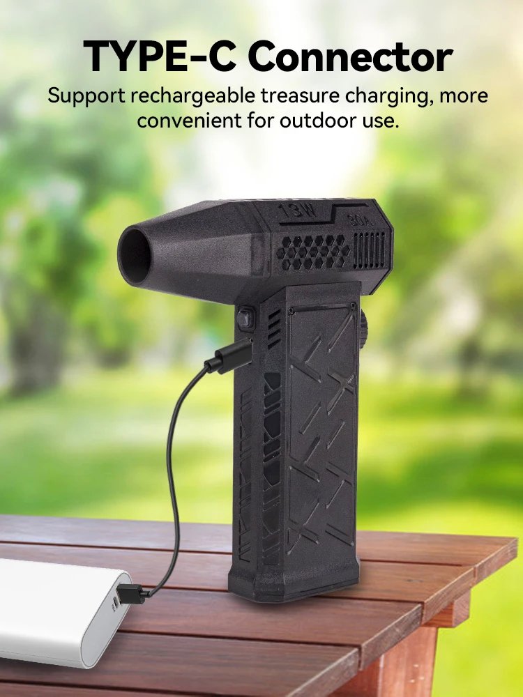 Electric Air Blower 130000RPM Powerful Snow Blower High-speed Dust Fan Mini Turbo Jet Fan Handheld Brushless Motor Car Dryer