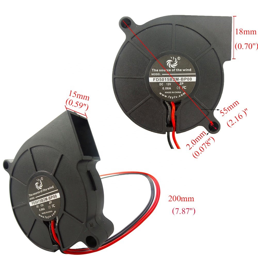 Brushless 2inch Mini 5015 50mm 5v 12v 50X50X15mm Blower Fan Small for 3D Printer