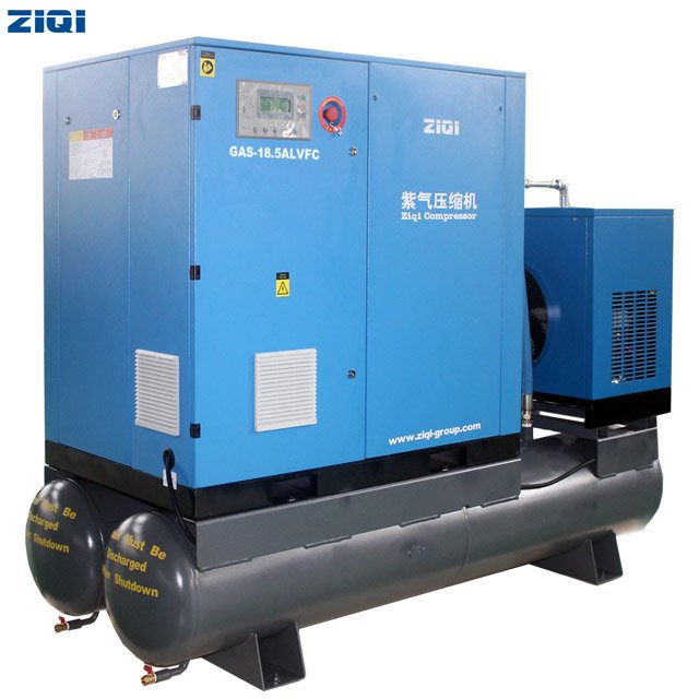 High Efficiency Best Price 18.5KW 380V Vertical Ingersoll Rand Screw air Compressor With air tank and air Dryer