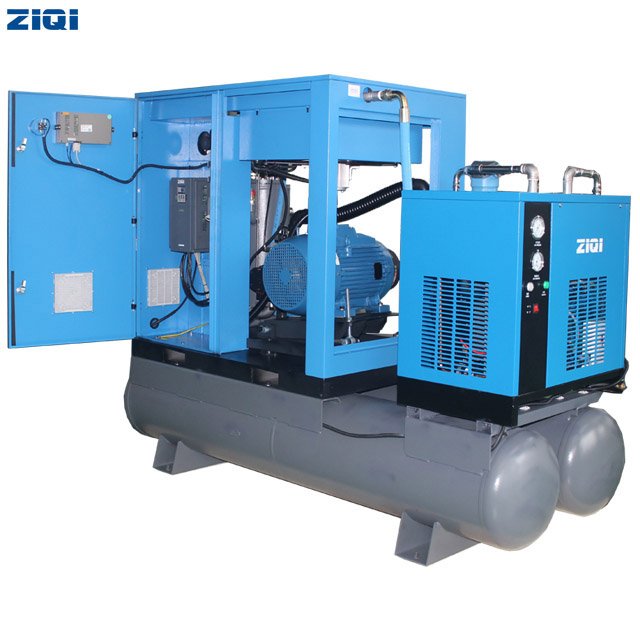 High Efficiency Best Price 18.5KW 380V Vertical Ingersoll Rand Screw air Compressor With air tank and air Dryer