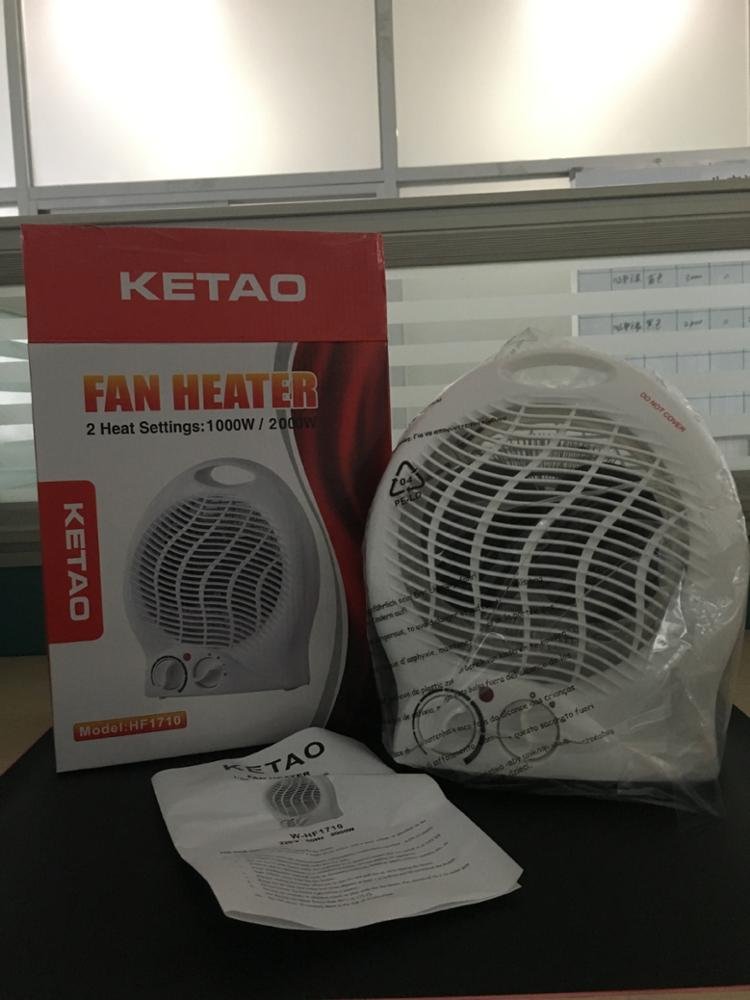 1000W/2000W Overheat Protection Desktop Coil Heating Room Blower Ceramic Indoor Electric Mini Fan Heater