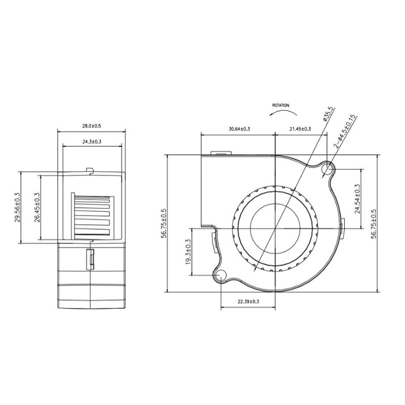 Professional 6028mm Cooling Air Blower Fan Manufacturer PBT Material Ball Hydraulic Bearing DC Electric Current Plastic Blade