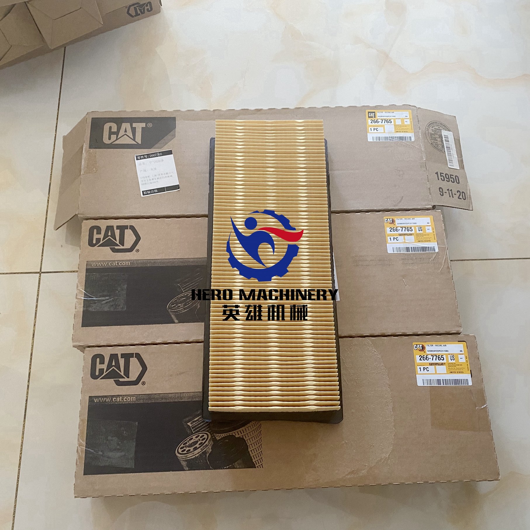 Original Caterpillar Loader Tractor Bulldozer Cab Air Conditioner 2667765 266-7765 Cabin Air Filter