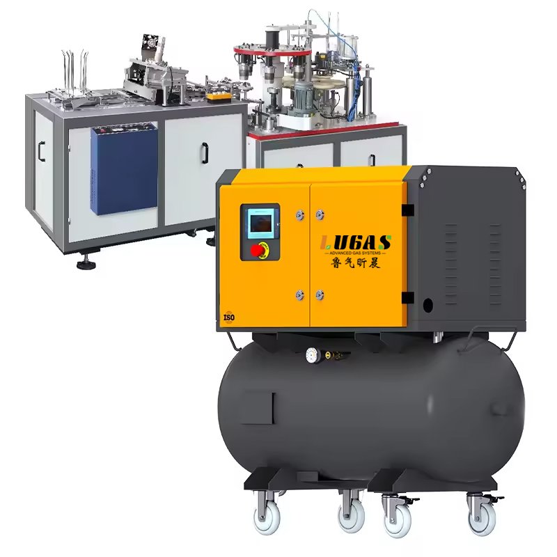 High Efficiency Silent 7-12Bar 4Kw-11Kw Single Phase 2-In-1Portable Screw Air Compressor With Factory Price