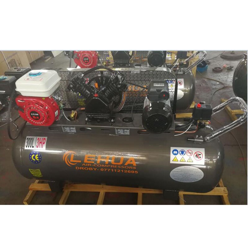 5.5hp 3hp 200l Dual-use Petrol Engine Electric Motor Piston air Compressor