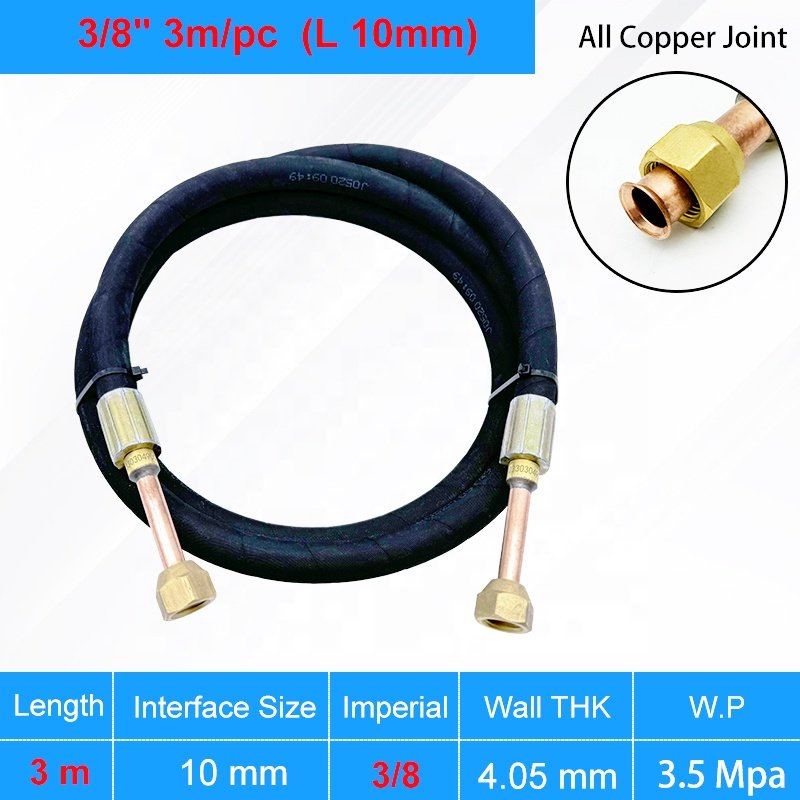 L Type 3/8" 3m/pc High Pressure Flexible Rubber Hose for Refrigerant Use in AC and Condenser Units