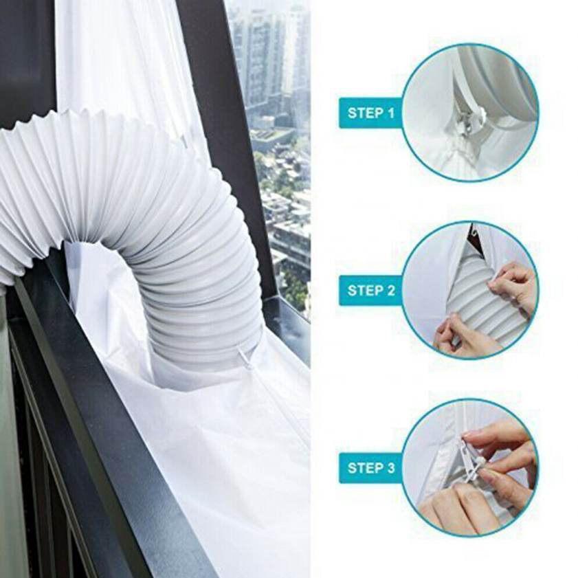 Waterproof AirLock Window Sealing Kit for Air Conditioning Soft Cloth Sealing Baffle