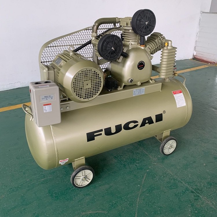FUCAI Heavy Duty Low Noise 10hp 7.5kw 12.5bar Belt Driven Piston air Compressor