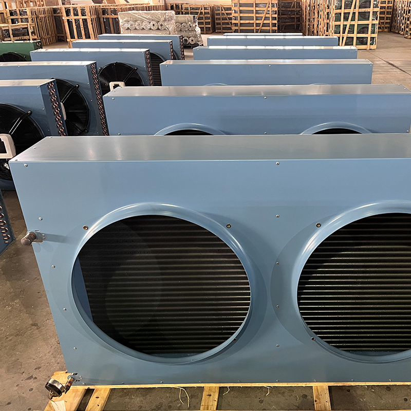 Commercial Refrigeration Air Cooler Condenser KH Series High Efficient 450mmx2 Fan