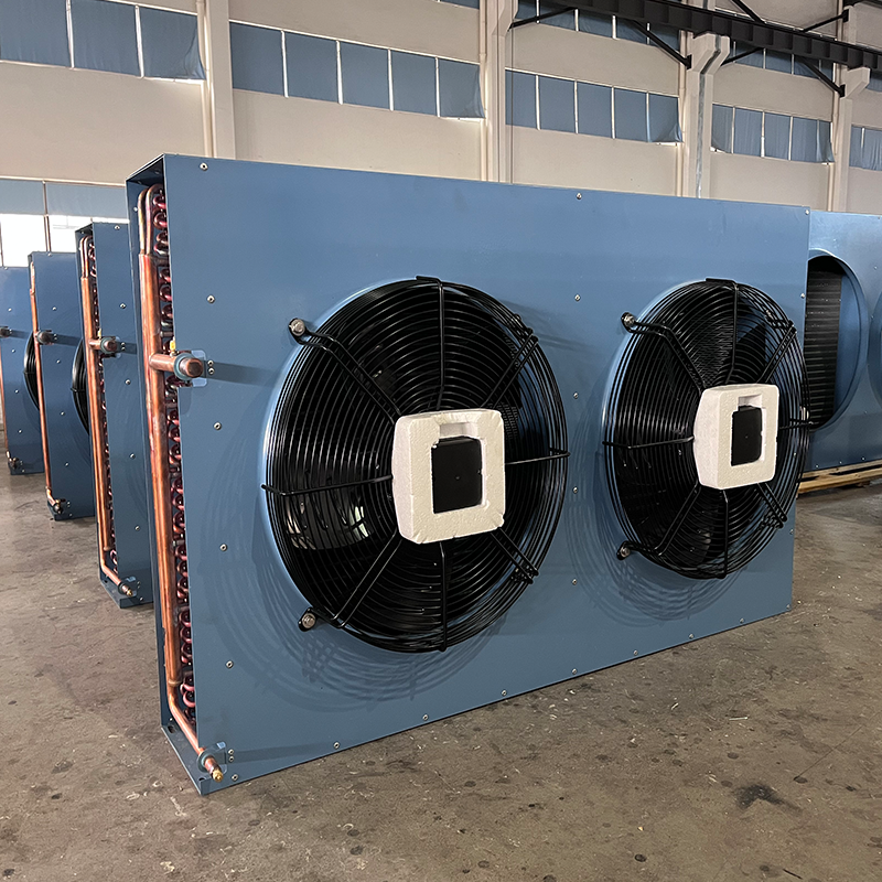 Commercial Refrigeration Air Cooler Condenser KH Series High Efficient 450mmx2 Fan
