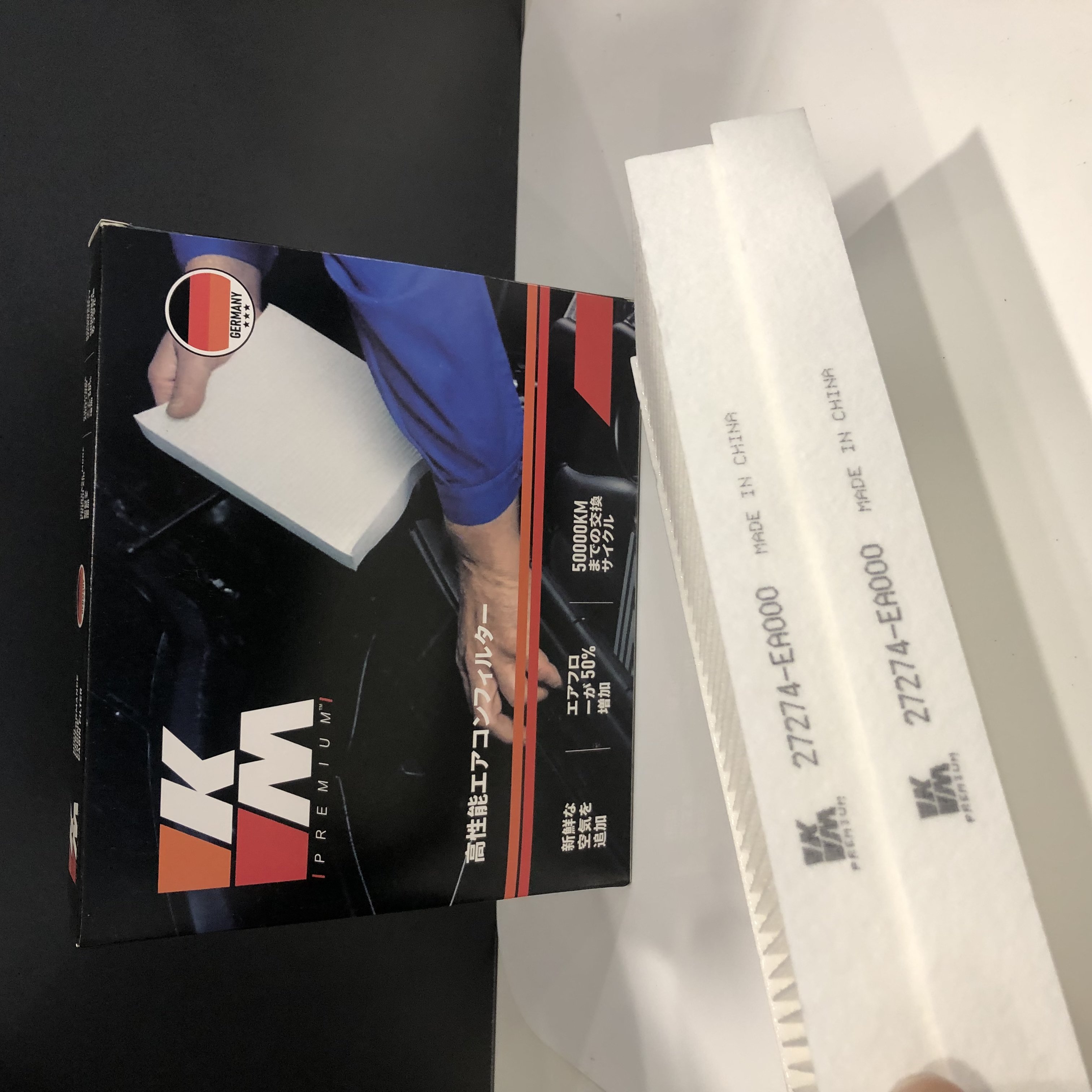KM Auto Parts China Factory Engine Parts High Cabin Flow Car Cabin Filter OE 27274-EA000 Fit for NISSAN(CA) Nissan