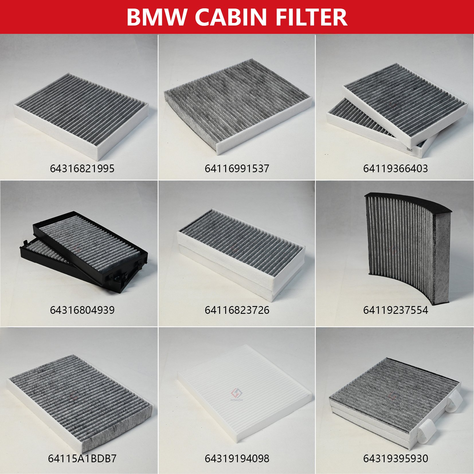 Auto air Conditioning Filters 64116823726 64119321875 64316835405 Car Cabin Filter for BMW Cars