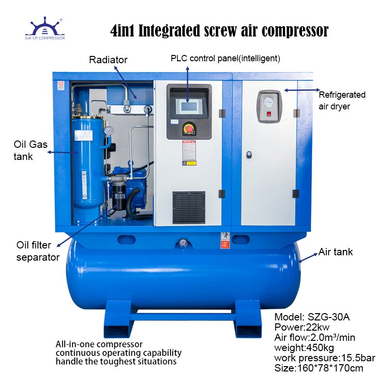 7.5kw 11kw 15kw 22kw 37kw Compresor De Aire General Industrial Compressors Rotary Screw Air Compressor Air-compressors