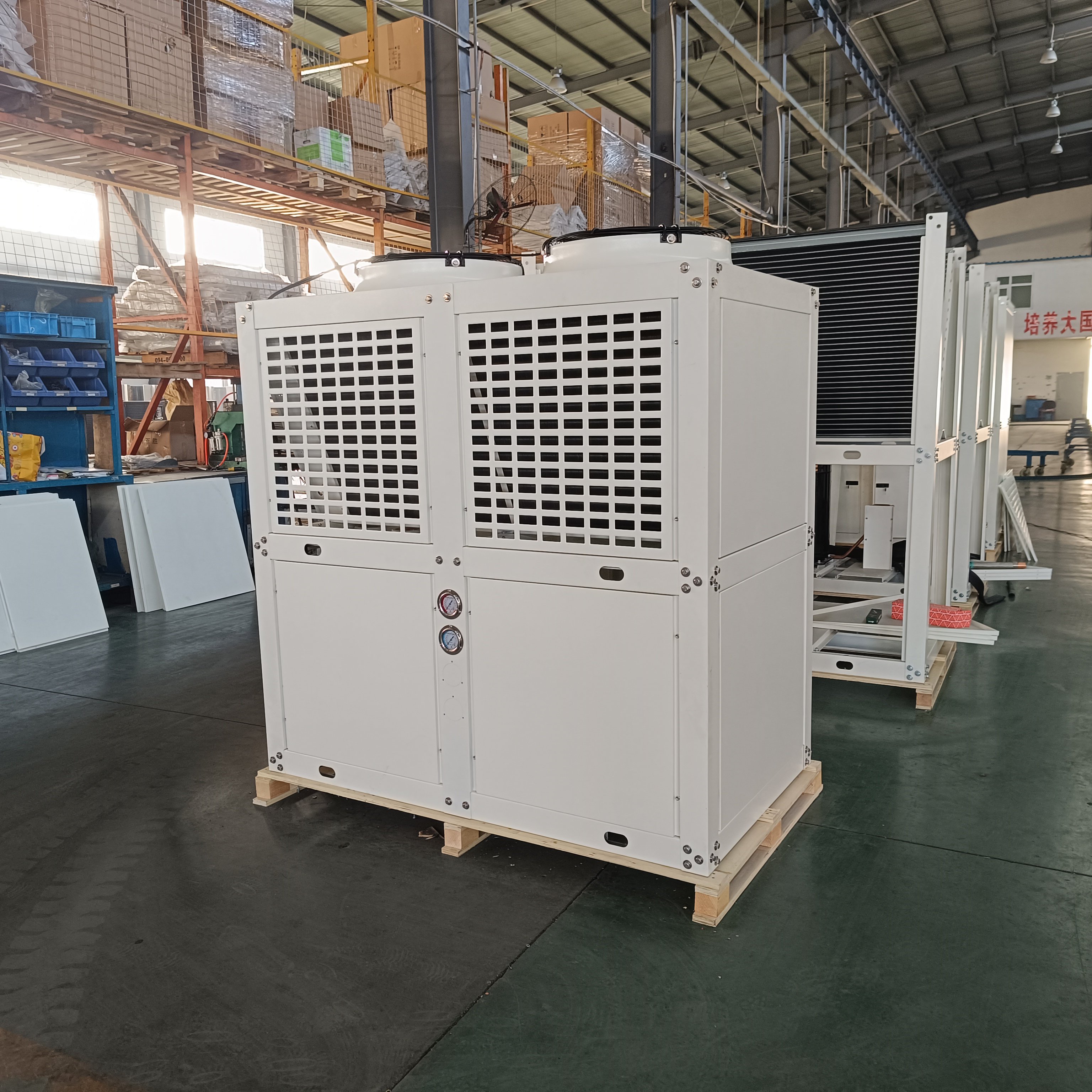 Automatic V-Shaped Top Air Outlet Energy Saving R404A for Bitzer Copeland Compressor Pump Motor Essential Core for Condensing Un
