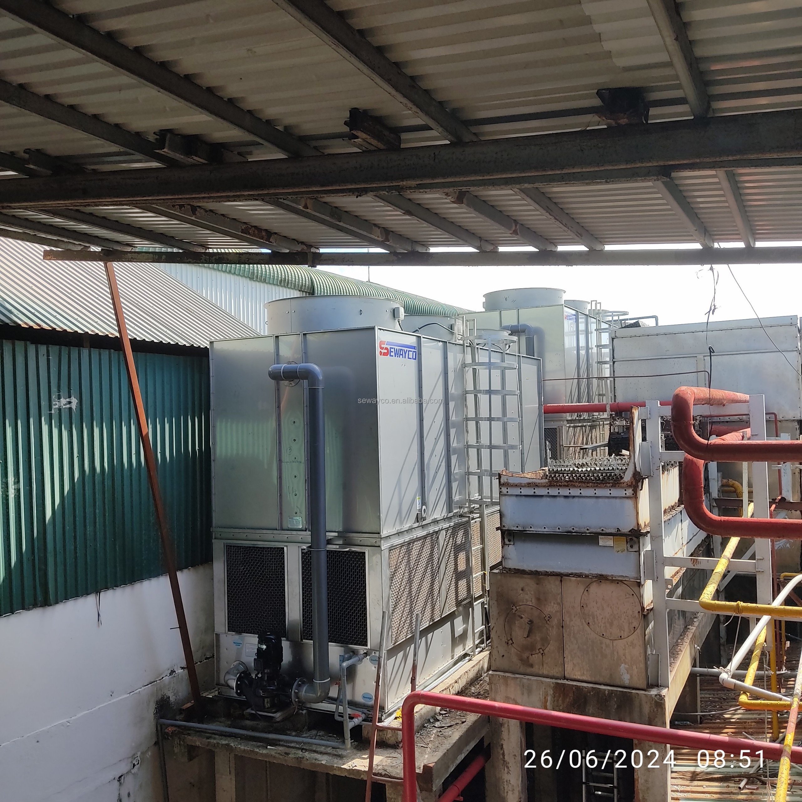 Ammonia/Freon Galvanized HTFS1000 Combined Industrial Counter Cross Flow Evaporative Condenser and Evaporator Production Line