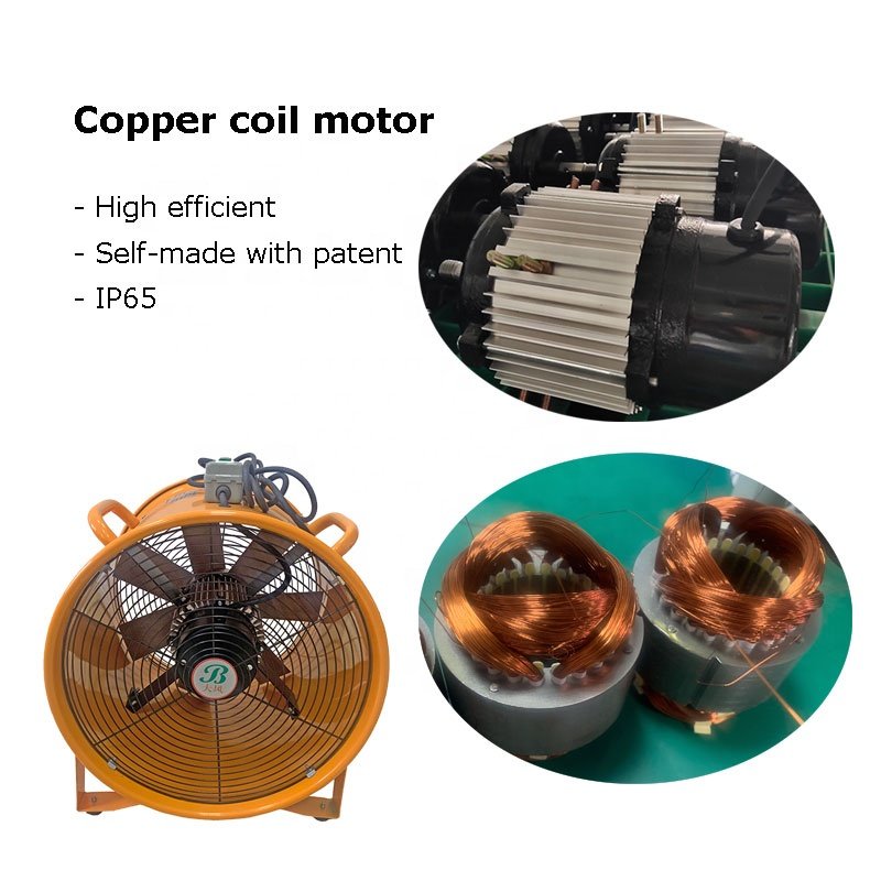 12" 300mm Portable Ventilation Blower Fan 220v With Flexible Hose 5mtr