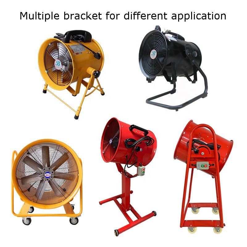 12" 300mm Portable Ventilation Blower Fan 220v With Flexible Hose 5mtr