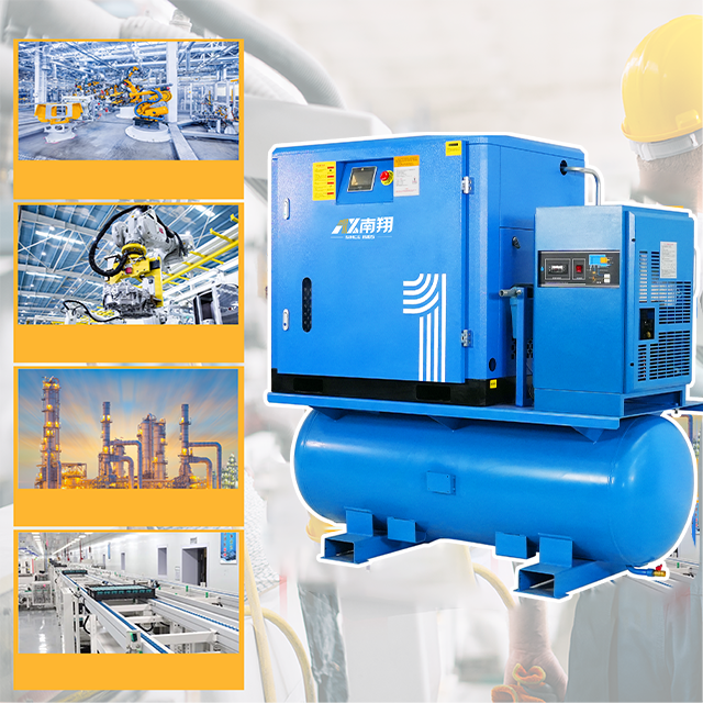 China 10 Hp 7.5kw Integrated High Efficiency Electric Combined Screw Type Air Compressor for Laser Cutting