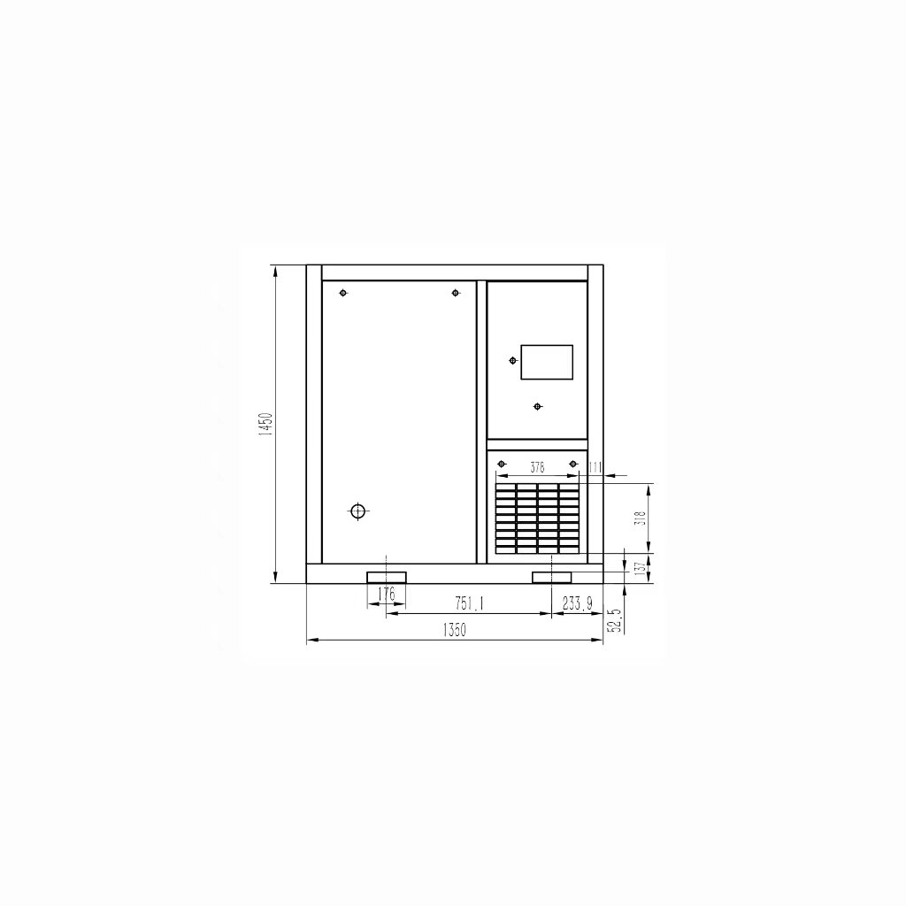 UNITED 1.3Mpa 37KW 50 HP 440V/60Hz Single-stage Fixed Speed Screw Air Compressor Water Cooled Sperry Marine Air Compressor