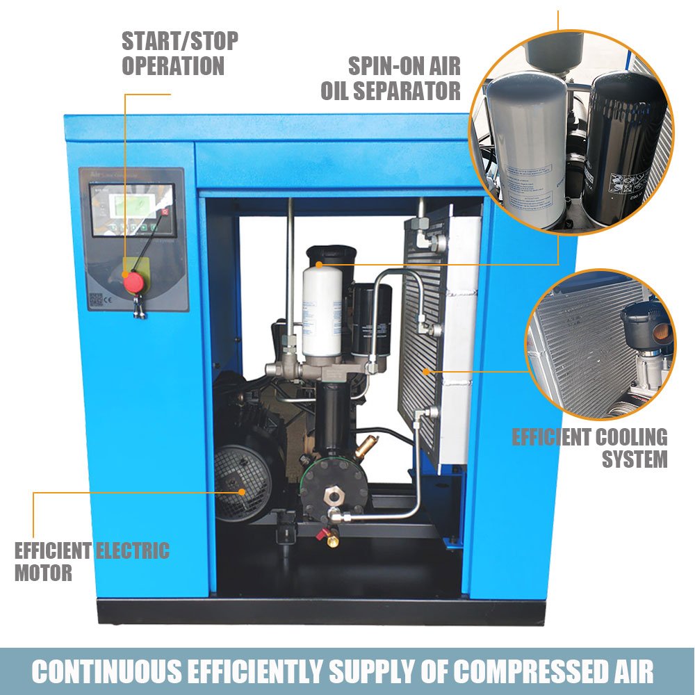 DMC PACK15 Low Vibration AC Fixed Speed 15kw 20hp Screw air Compressor Portable