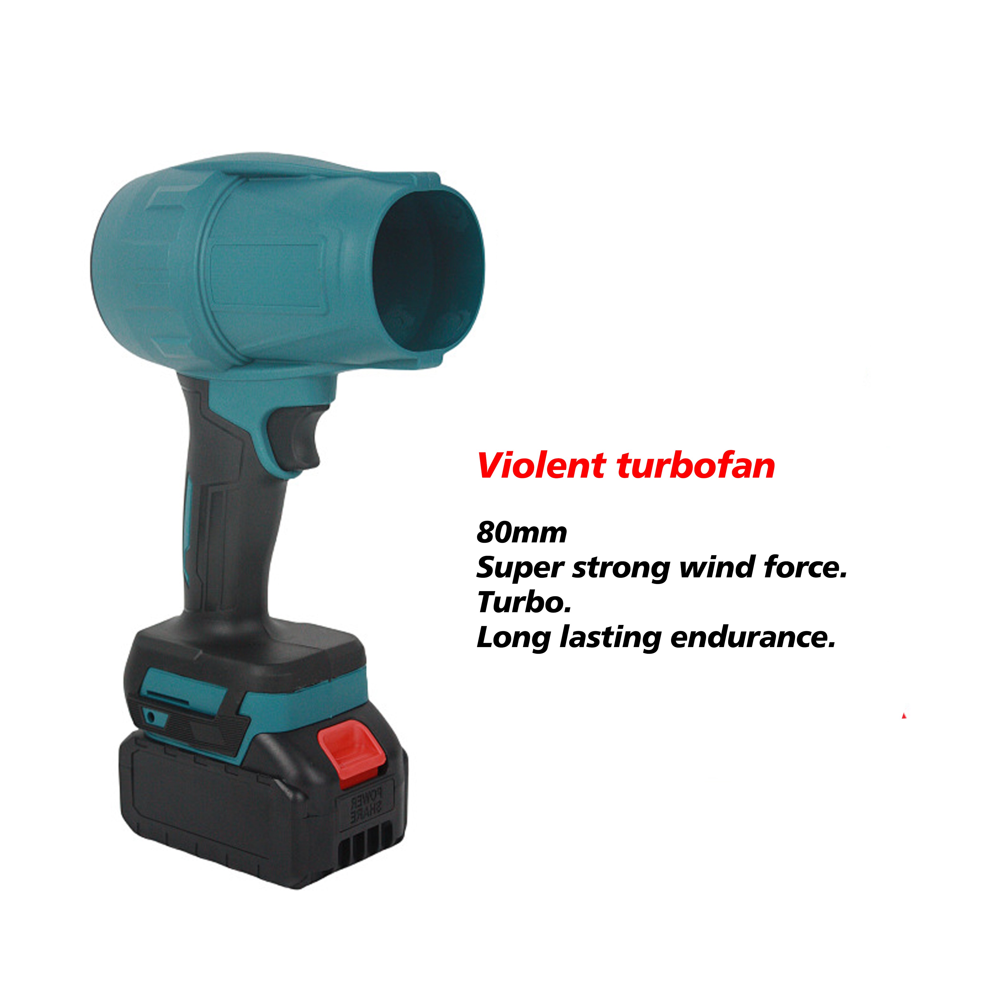 Turbo Jet Powerful Fan Handheld Cordless Leaf Blower With Lithium Battery Violent Booster Blower for DIY Industrial Use