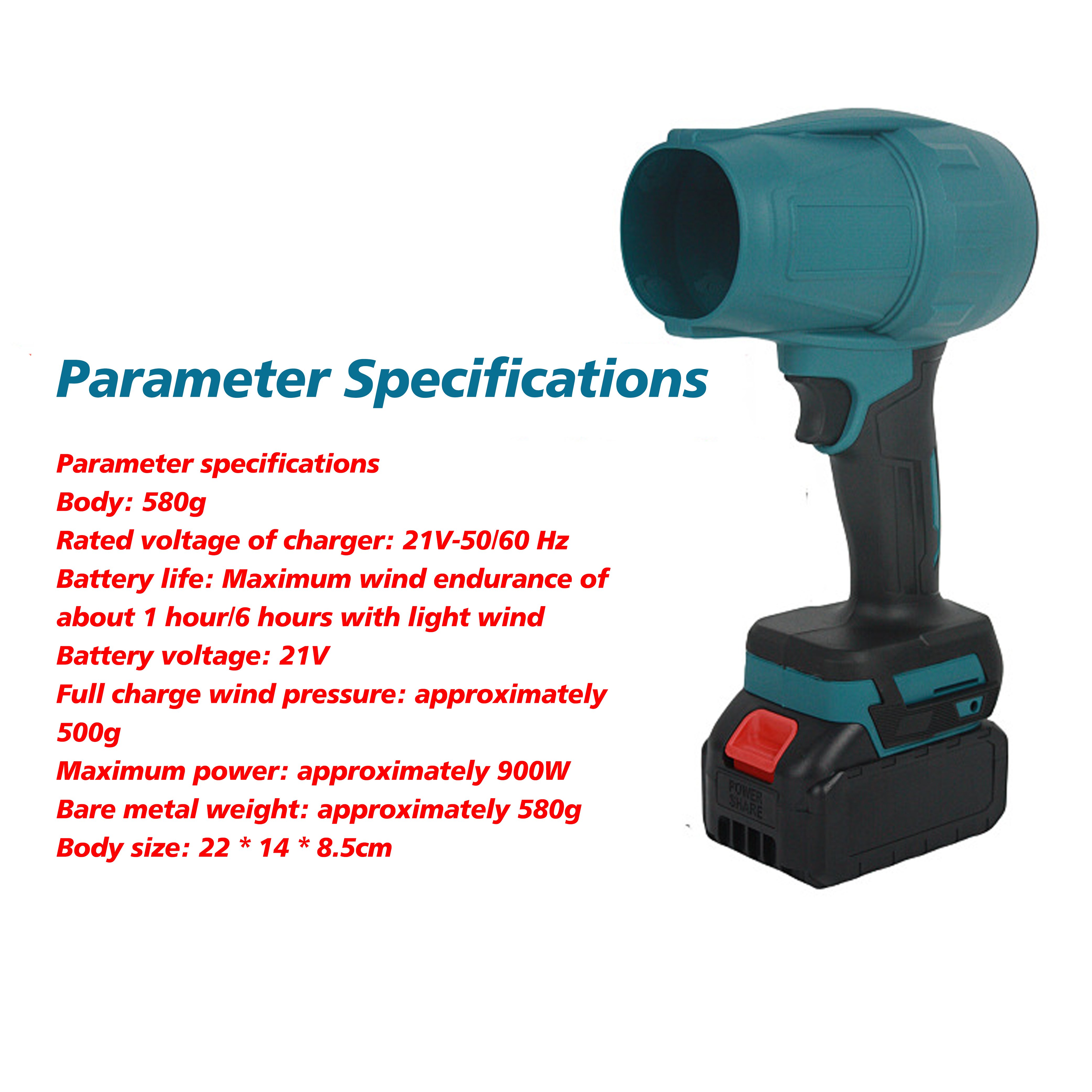Turbo Jet Powerful Fan Handheld Cordless Leaf Blower With Lithium Battery Violent Booster Blower for DIY Industrial Use